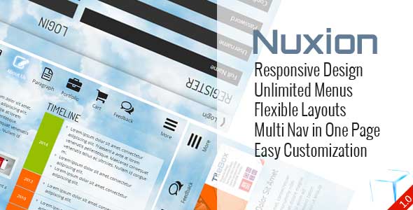 Nuxion jQuery - Barra de menu de navegação UX responsiva